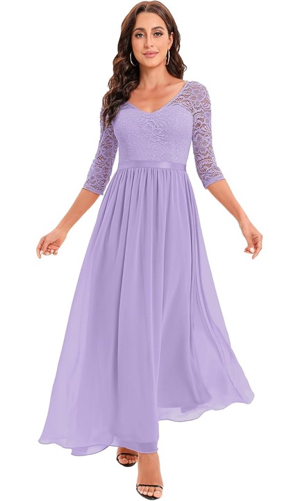 Rochie lunga DRESSTELLS, eleganta, Movdwqfxz, Mov