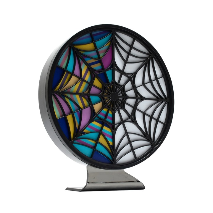 Lampa de noapte pentru copii Wednesday Window, 20 х 20 х 3.7 cm, Multicolor