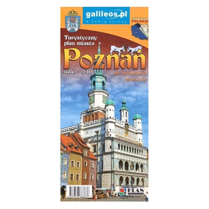 Plan oras - Poznan, Plan, 1:12 000, 11x24 cm, 2017