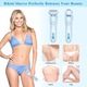 RorAem Wet & Dry Epilátor, bikini trimmer, 7500rad/perc, vízálló IPX7, Három az egyben használat, Nem károsítja a bőrt, trimmer, testre, arcra, szemöldökre, orra, hordozható, kék, USB-vel tölthető, cserélhető vágófejek, kék