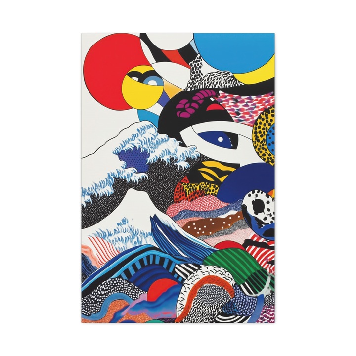 Tablou Canvas Premium, Amestec de Energii, Panza Bumbac 100% - 280g/m2, Sasiu Lemn Natural, Arta Contemporana, Modern, Abstract, Culori Vibrante, Decor Living, Camera de Zi, Sufragerie, Dormitor, Hol, Birou 40 x 60 CM