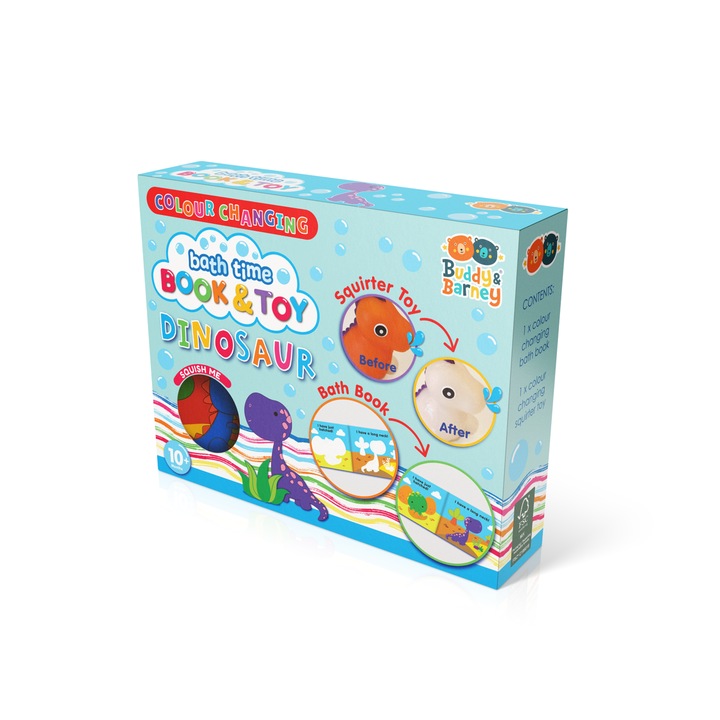 Színváltó könyv és játék - dinoszaurusz