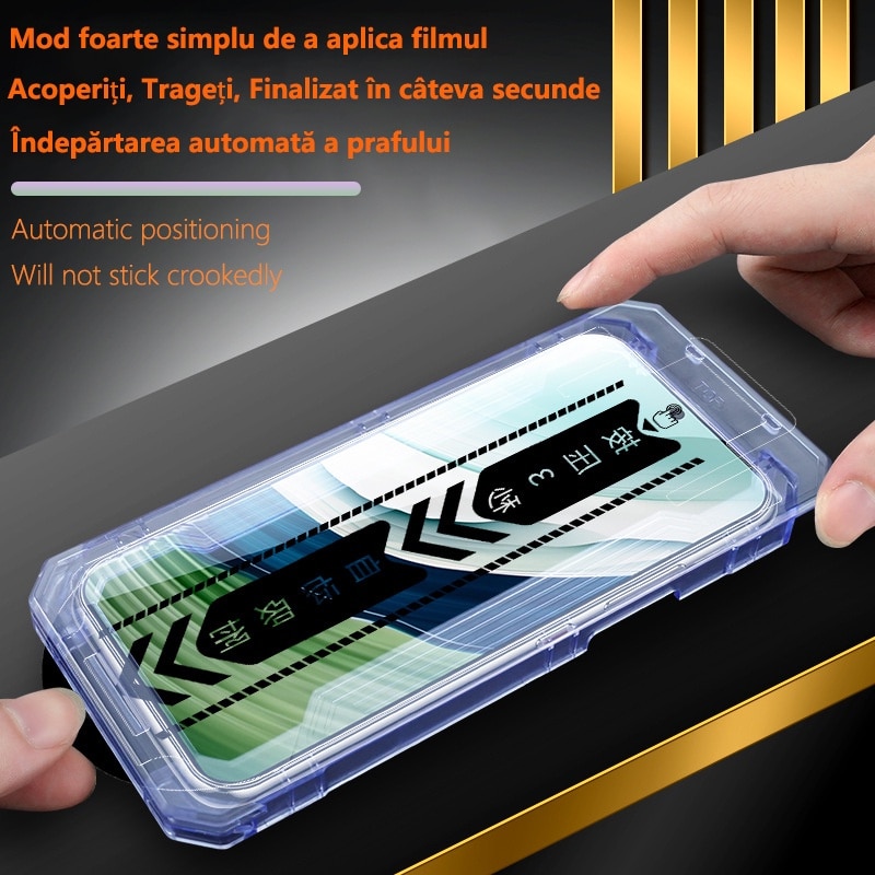Folii de protectie telefoane, Protector de ecran HD, Full Cover, Anti Zgarieturi, Anti Socuri, Anti-amprenta, Pentru Samsung Galaxy A15, Vine cu un dispozitiv simplu de instalare pentru o pozitionare precisa