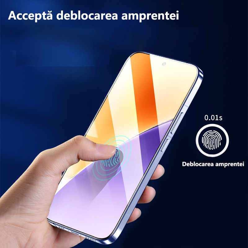 Folii de protectie telefoane, Protector de ecran HD, Sticla securizata, Anti-amprenta, 9H+, Pentru Xiaomi 15, Ultra-clear, Vine cu un dispozitiv simplu de instalare pentru o pozitionare precisa