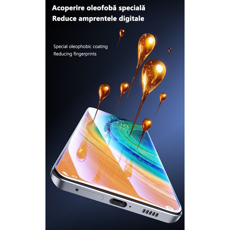 Folii de protectie telefoane, Protector de ecran HD, Full Cover, Anti Zgarieturi, Anti Socuri, Anti-amprenta, Pentru Samsung Galaxy A15, Vine cu un dispozitiv simplu de instalare pentru o pozitionare precisa