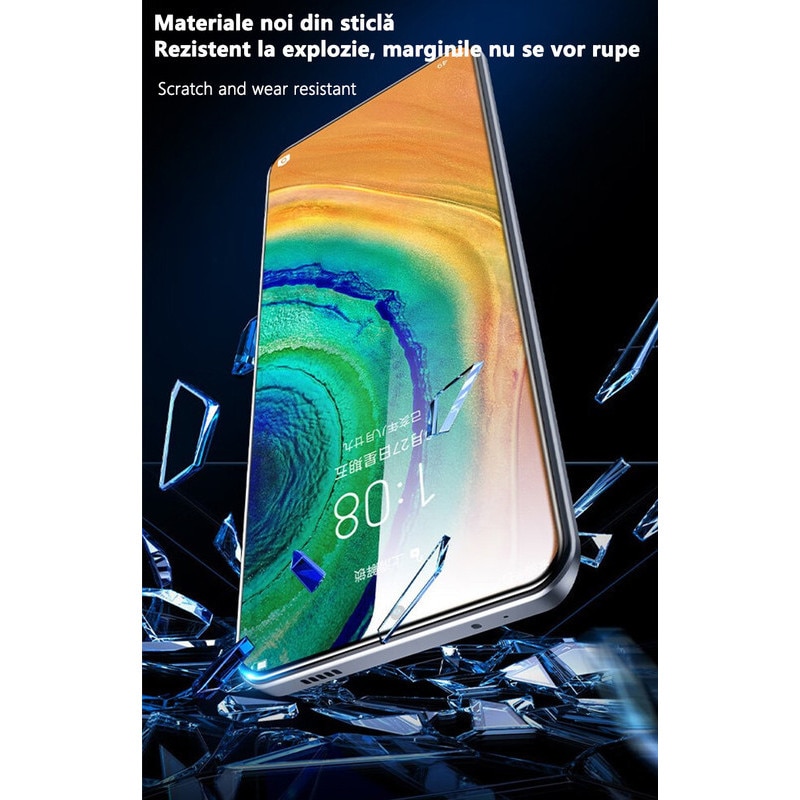 Folii de protectie telefoane, Protector de ecran HD, Full Cover, Anti Zgarieturi, Anti Socuri, Anti-amprenta, Pentru Samsung Galaxy A15, Vine cu un dispozitiv simplu de instalare pentru o pozitionare precisa