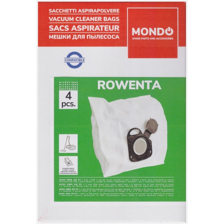 Set 4 saci aspirator Compatibil Rowenta ZR200520