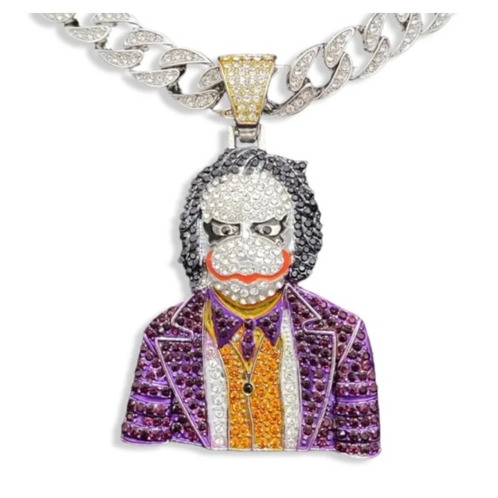 Joker nyaklánc cirkóniával, ezüst