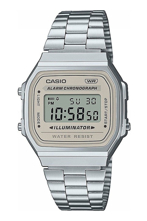 Casio, Szögletes digitális karóra, Ezüstszín