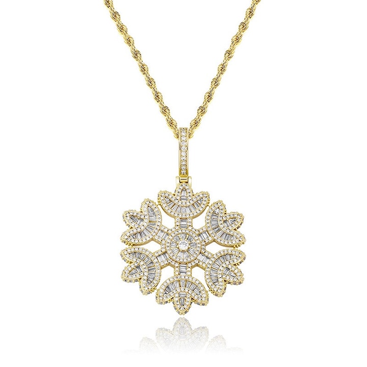 Férfi nyaklánc, cirkónium, arany