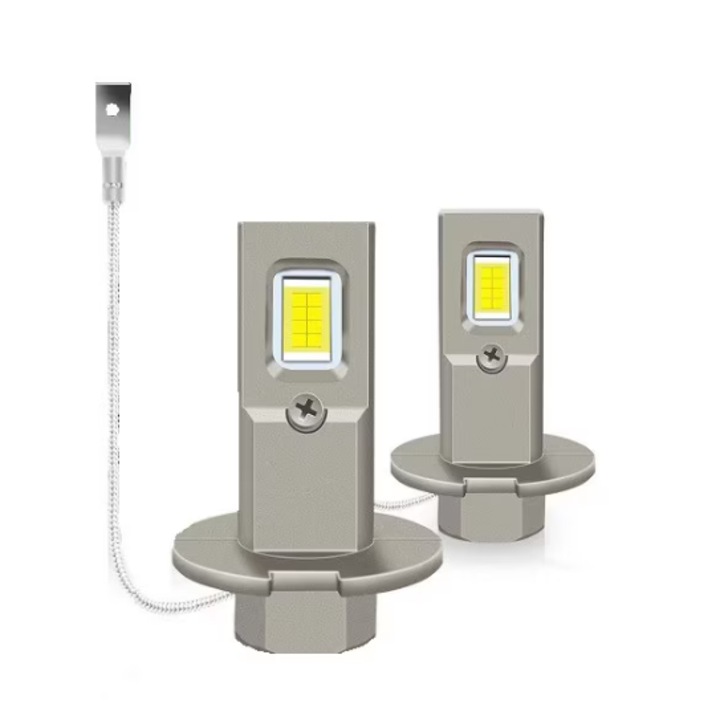 К-т 2 броя автокрушки LED W H3, мини, BZRSH, 60W/крушка, 12V, 6000K