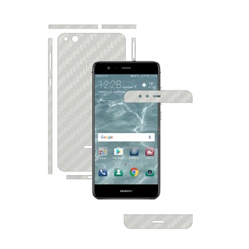 Folie de protectie Carbon Skinz, Husa de tip Skin Adeziv pentru Carcasa, Carbon Alb dedicata Huawei P10 Lite Folie de protectie Carbon Skinz, Husa de tip Skin Adeziv pentru Carcasa, Carbon Alb dedicata Huawei P10 Lite