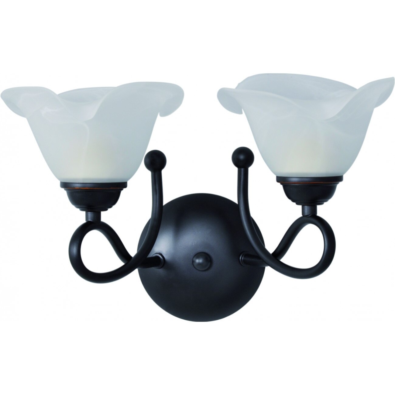 Aplica Frezia AP2 KL 2704 Klausen, corp metal negru, abajur alb, 2x E27