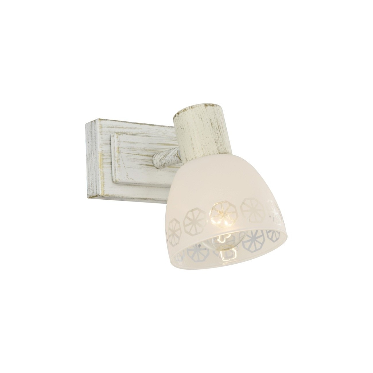 Aplica Utopia Ap1 KL 6117 Klausen, corp metal,alb, abajur sticla, alb, 1xE14