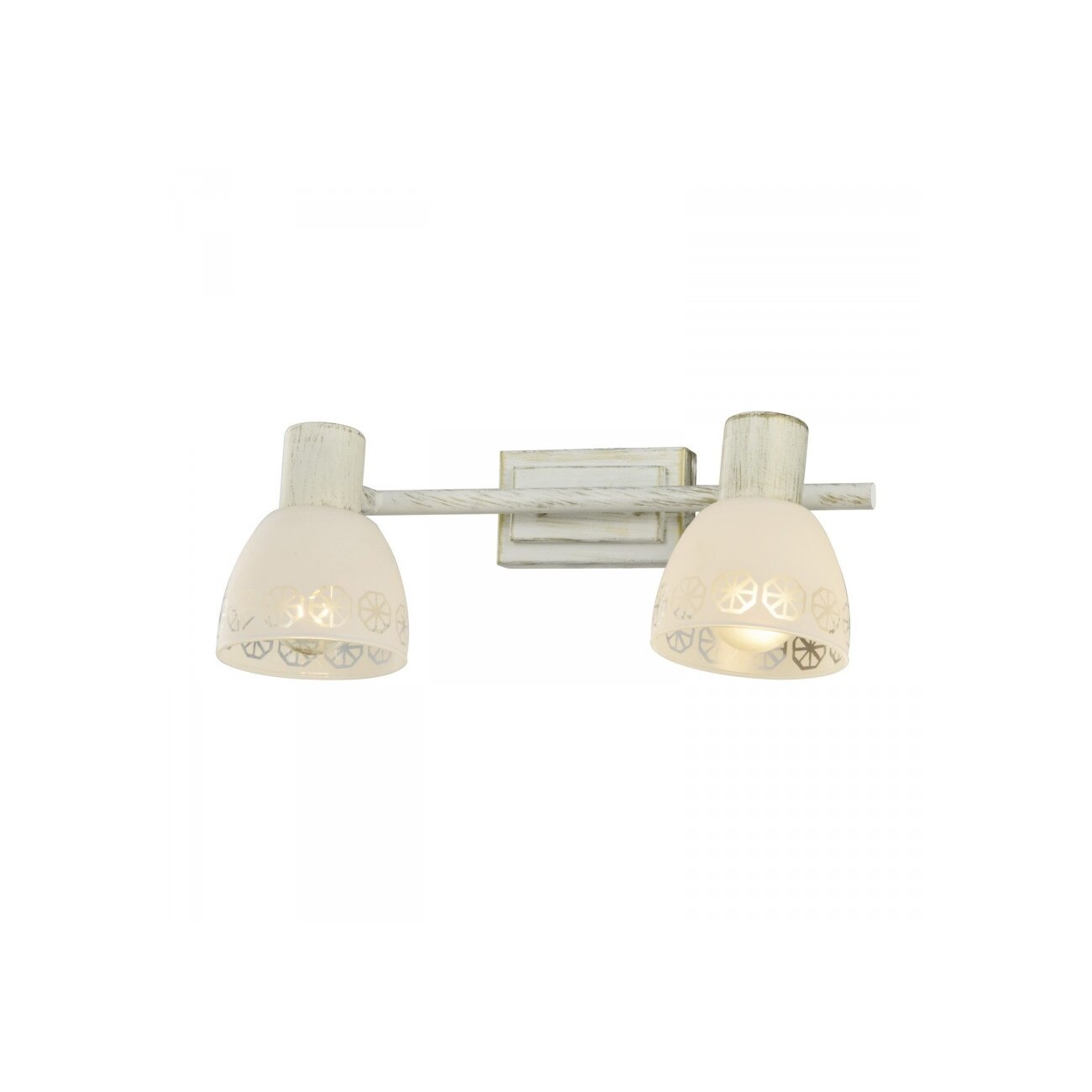 Aplica Utopia Ap2 KL 6120 Klausen, corp metal,alb, abajur sticla, alb, 2xE14