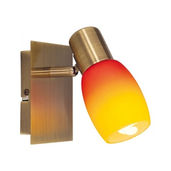Aplica Smart Ap1 KL 7758 Klausen, corp bronz satin, abajur galben potocaliu, 1x9W E14 Aplica Smart Ap1 KL 7758 Klausen, corp bronz satin, abajur galben potocaliu, 1x9W E14
