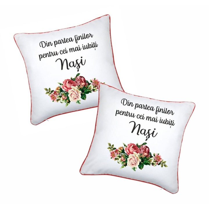 Set 2 Perne personalizate, Nasi, 40×40 cm, PPN003