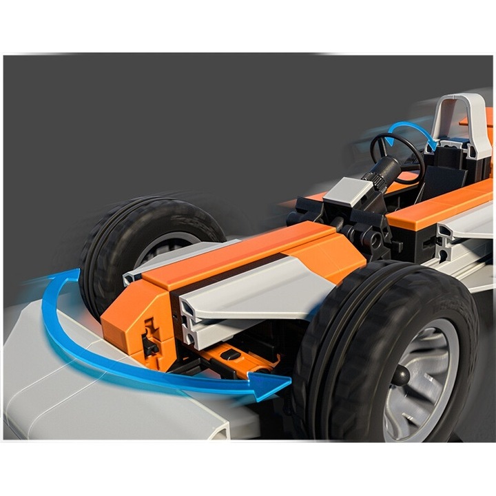 Joc educativ, Kit STEM Universal Max, Fischertechnik, 375 piese, 10 modele, +7 ani