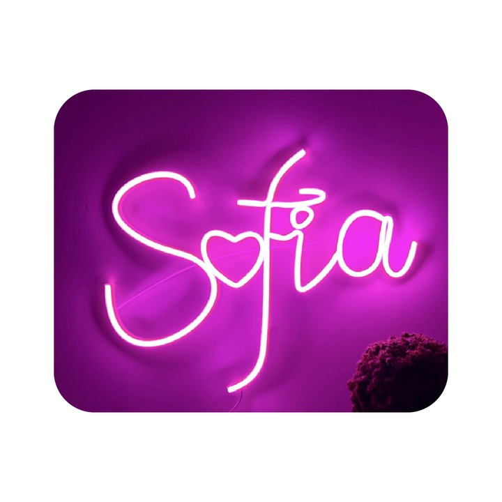 Semn luminos LED neon personalizat, 50cm, multicolor