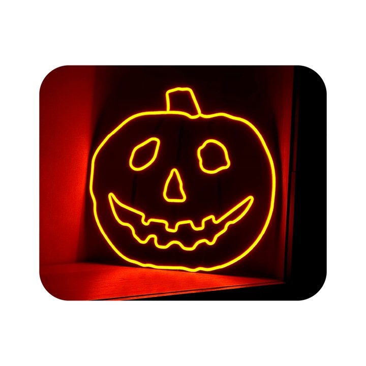 Semn luminos LED, 45 cm, Decor Halloween, Galben
