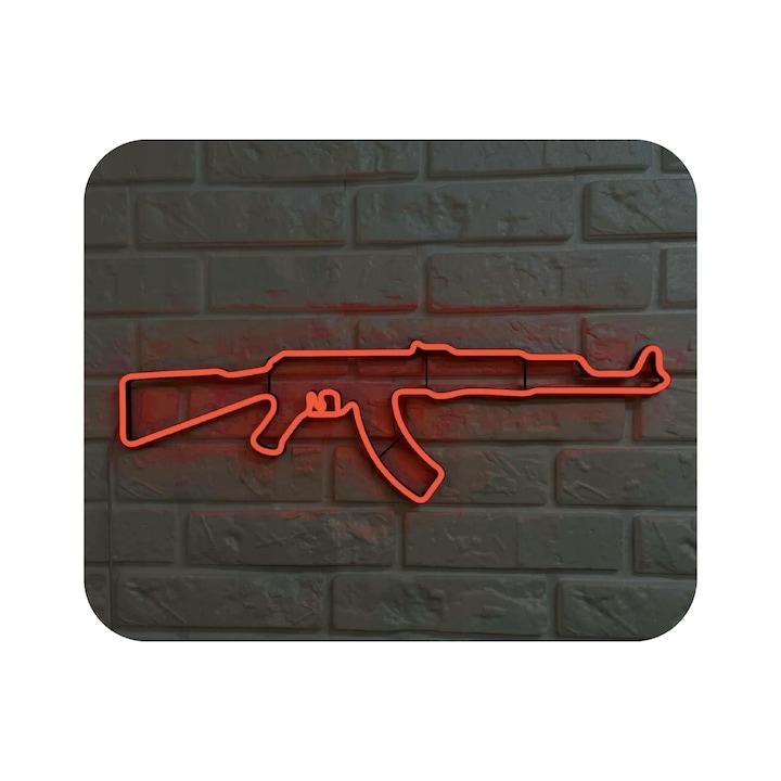 Semn luminos LED neon personalizat, 75x35cm, alb rece, albastru deschis, galben, rosu, portocaliu, roz, verde, violet