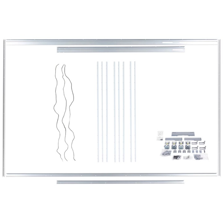Kit de montare UNIT culoare aluminiu, profiluri pentru manere, sine de glisare, pentru dulap cu latimea : cca. 200 cm