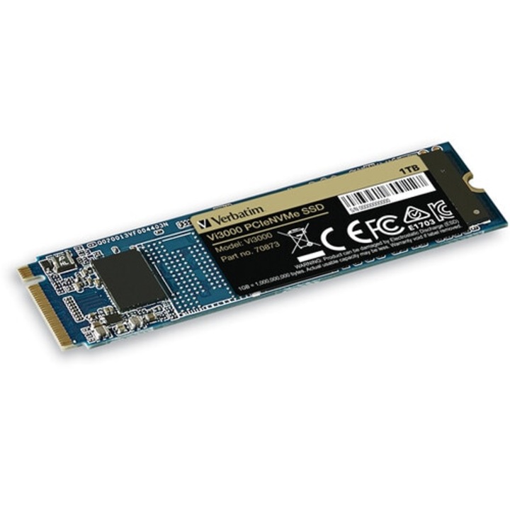 SSD Verbatim Vi3000, 1TB, PCIe Gen.3 NVMe, M.2