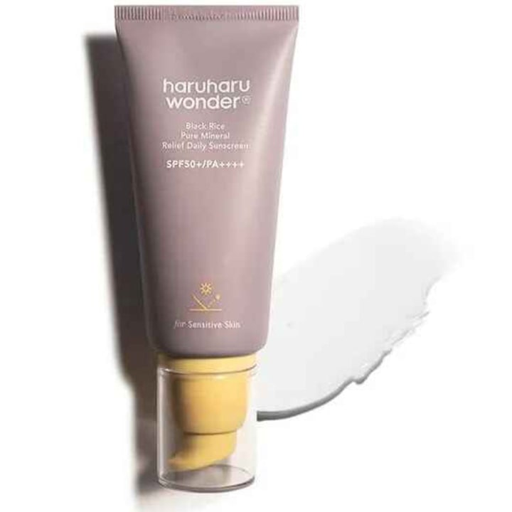 Fényvédő krém Haruharu Wonder, Fekete rizzsel, SPF 50+ PA ++++, 50 ml