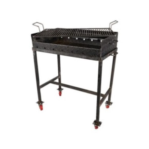 Gratar pe roti 70 x 42 x 85 cm cu tabla striata 3 mm - eMAG.ro