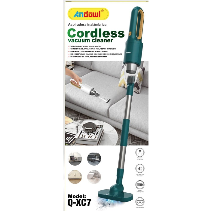 Aspirator de mana fara fir, Andowl Q XC7, putere 120W, autonomie 3.5 ore