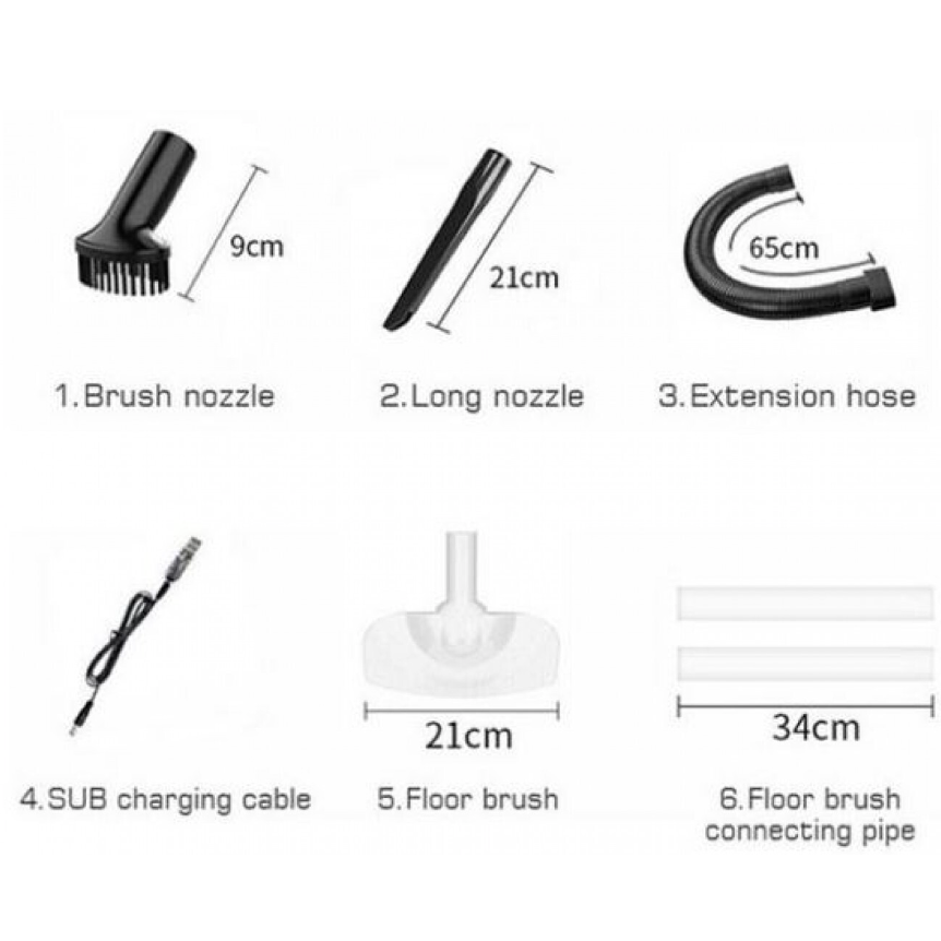 Aspirator multifunctional 2 in 1 Vacuum Cleaner JB 168, 1800mAh, 12.000 Pa, filtru hepa