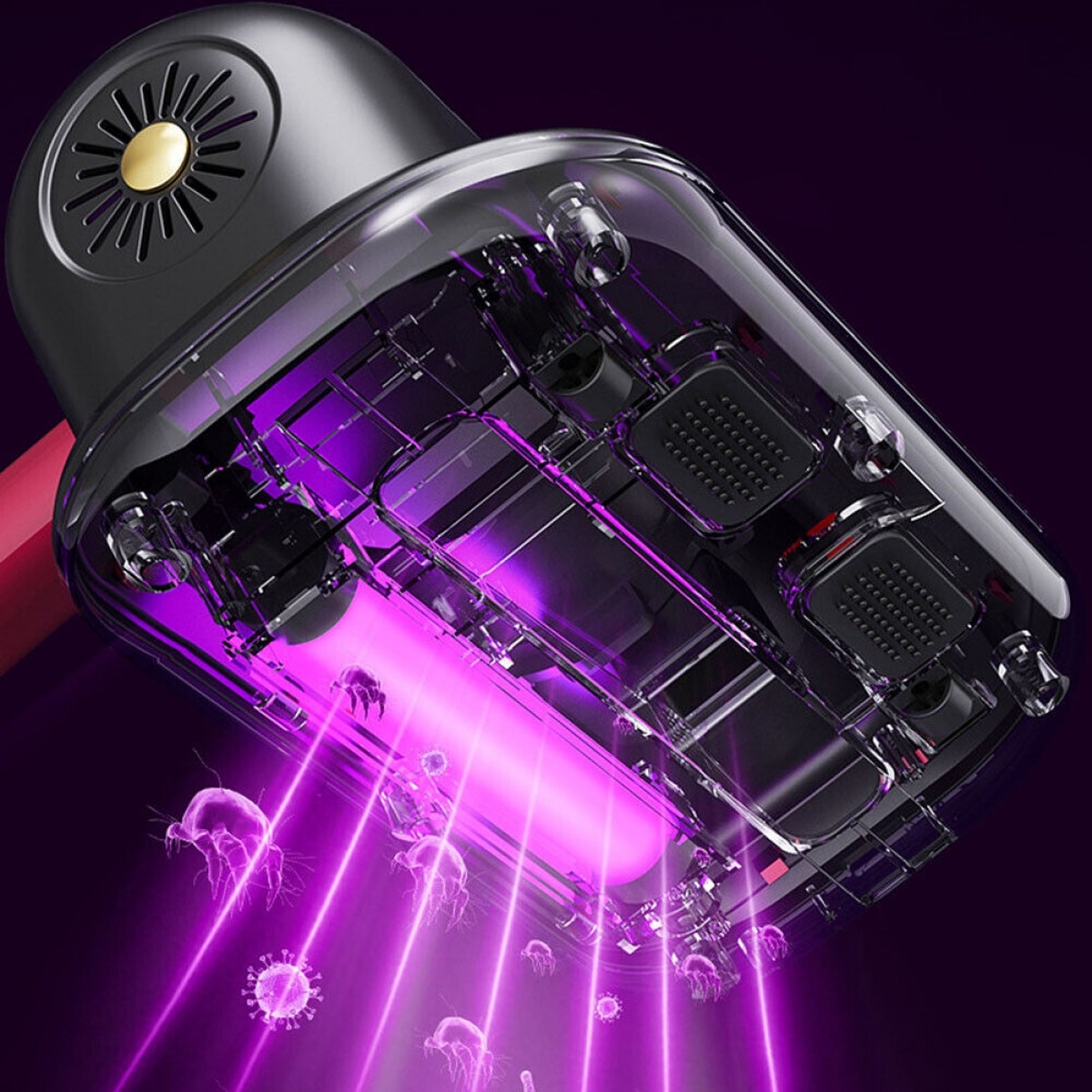 Aspirator JBY-23168 portabil acarieni si praf cu acumulator tehnologie UV-C, 8000pa, 3600mAh