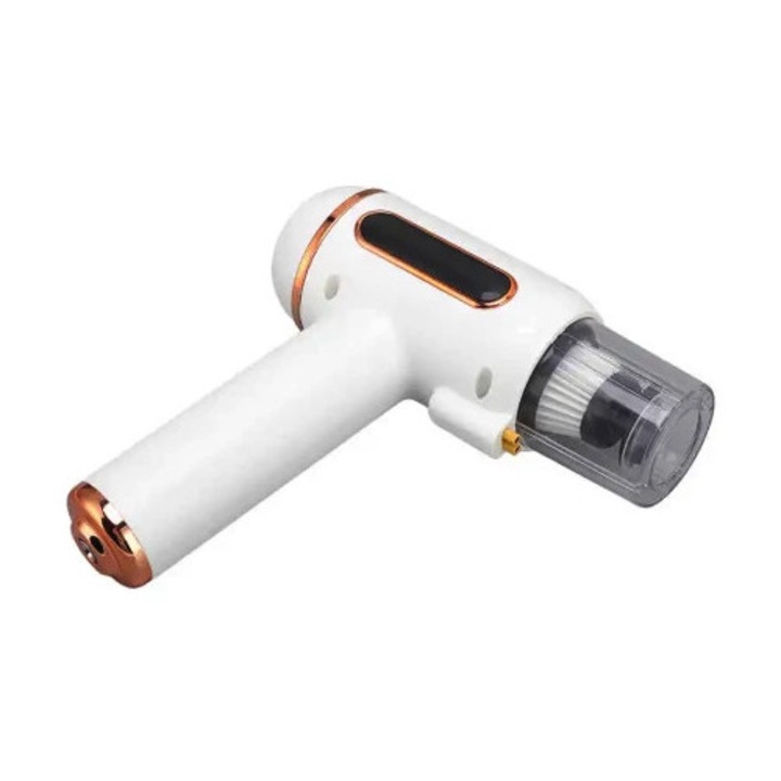 Aspirator portabil de mana cu dispozitiv de indepartare a acarienilor cu lapa UV, 300W, Alb