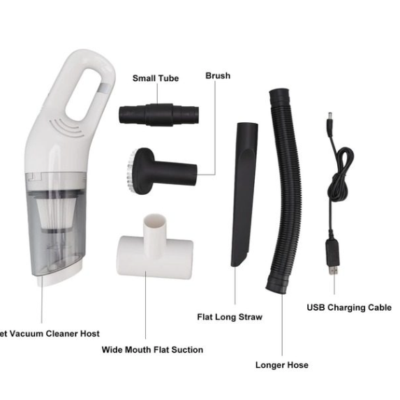 Aspirator multifunctional 2 in 1 Vacuum Cleaner JB 168, filtru HEPA, 1800 mAh, 120 W, Alb