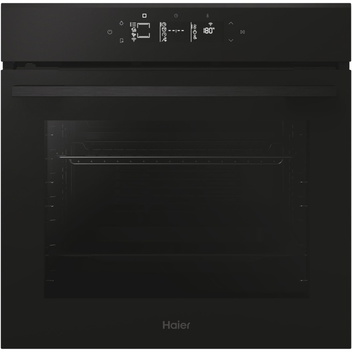 Фурна за вграждане Haier H6 ID46G5HTB, Електрическа, 78 л, Wi-Fi, Aqua Activa/Hydro Easy cleaning, Softclose&Softopen, Click&Clean, Клас A++, Черен