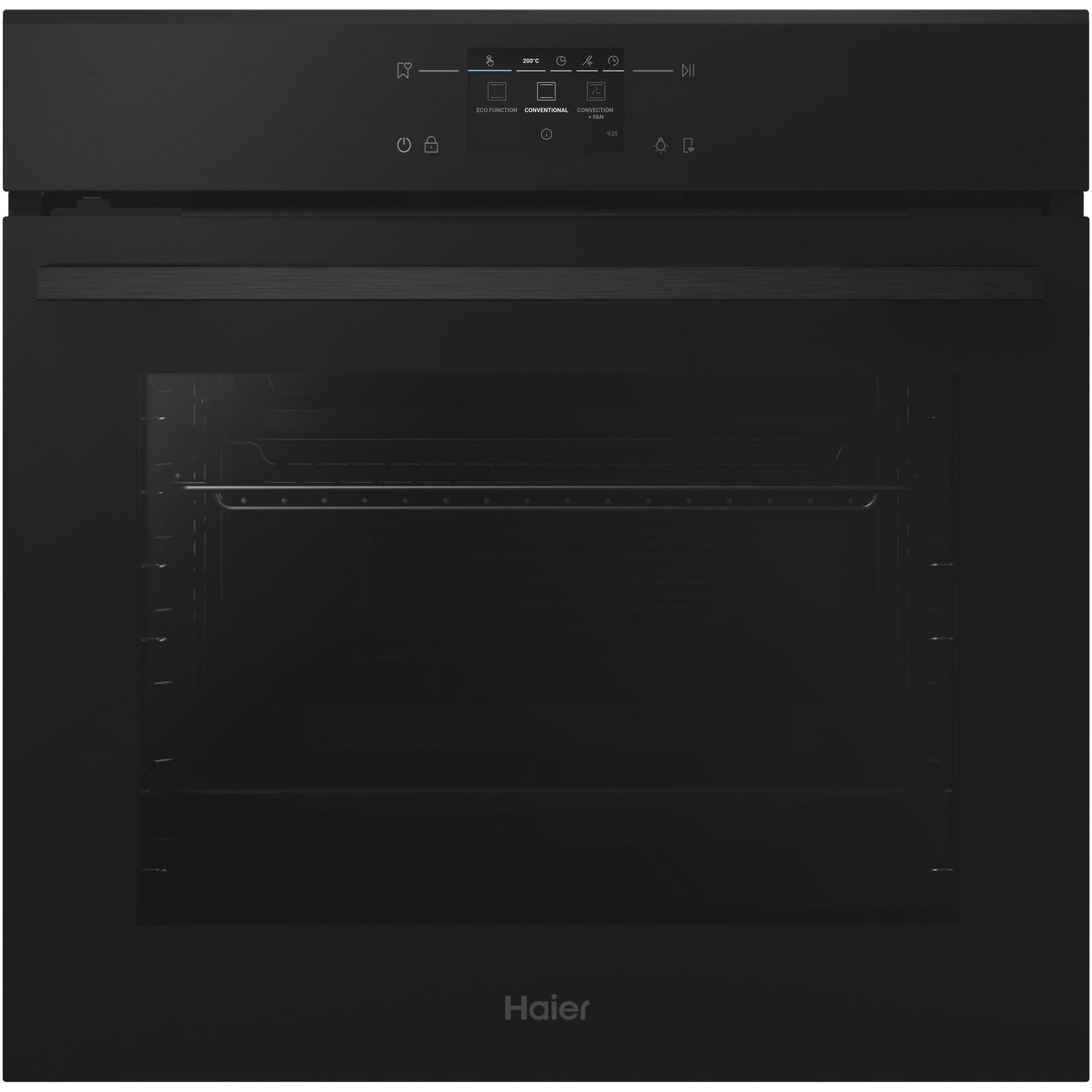 Cuptor incorporabil Haier H6 ID46C3YTB, Electric, 78 l, Autocuratare pirolitica, Wi-Fi, Softclose&Softopen, Click&Clean, Design ID Series 4, Interfata Color UX (TFT), Clasa A++, Ne
