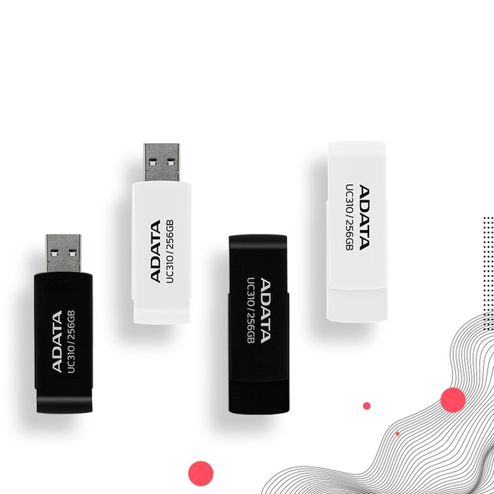 Memorie USB ADATA UC310 64GB, Alb