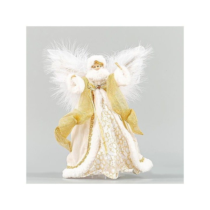 Varf de brad Fairy White Gold 28 cm