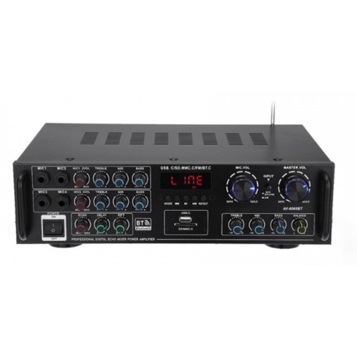 Amplificator sunet Q GF777 300 W cu Bluetooth si functie Karaoke