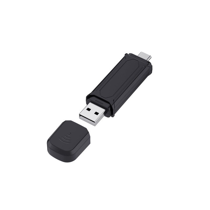 Adaptor wireless CarPlay Mini SE – compatibil iPhone, chip A7, WiFi 5GHz, Bluetooth 5.0 – Negru Slim