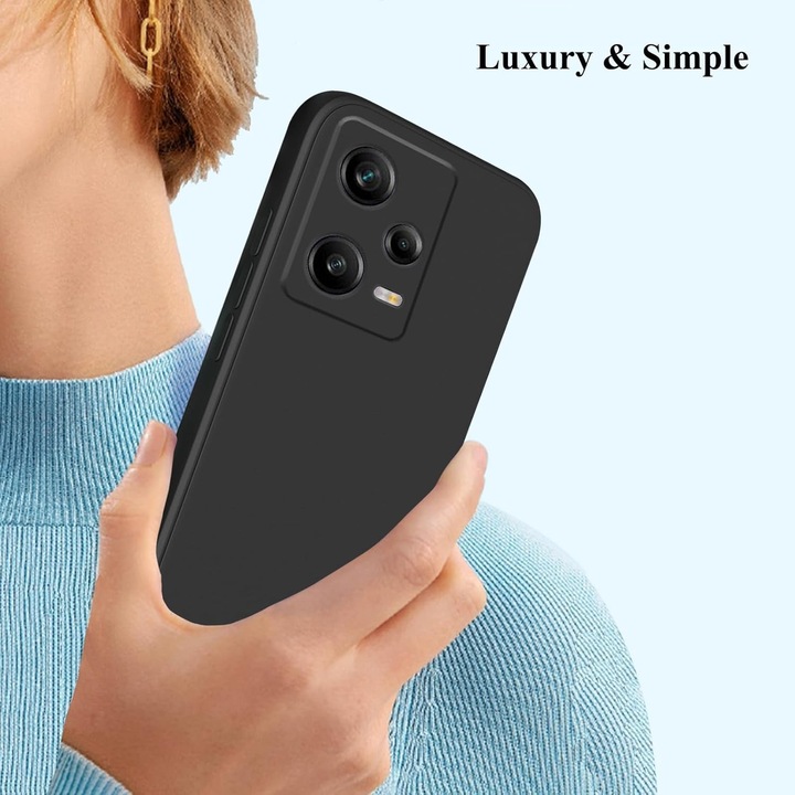 Husuta de Protectie Matte TPU, Southern Sky, pentru Xiaomi Redmi 12 Pro, Protectie Camera, Antisoc, Antizgariere, Antialunecare, Acoperire Completa, Negru