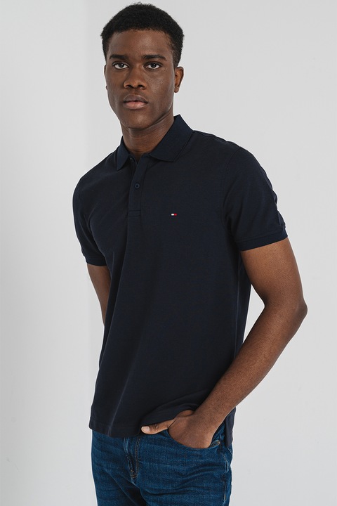 Tommy Hilfiger, Galléros normál fazonú póló, Sötétkék