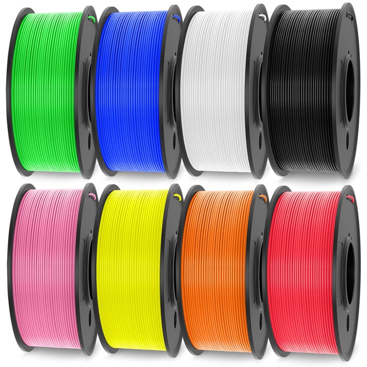 Комплект 3D нишки PETG MWAOWM, 1.75 мм, 8 цвята, 2 кг