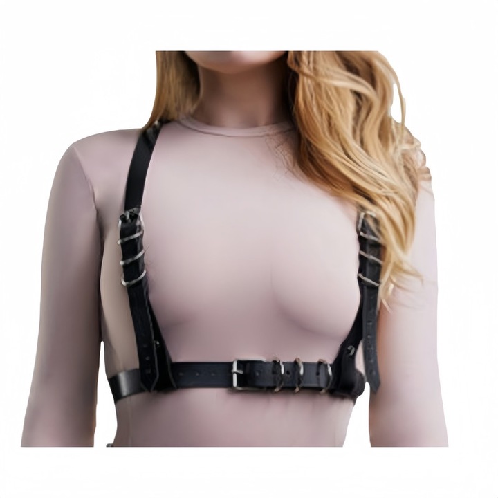 Accesoriu BDSM, Piele ecologica, Negru