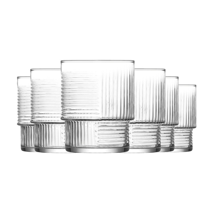 Комплект от 6 чаши за безалкохолни напитки, LAV, модел Helen, екстра качество, 325 ml, модерен и елегантен дизайн