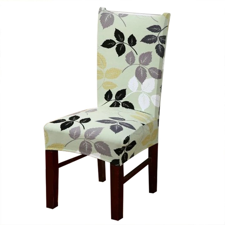 Еластичен калъф за стол, модерен принт, 1 част, полиестер, многоцветен