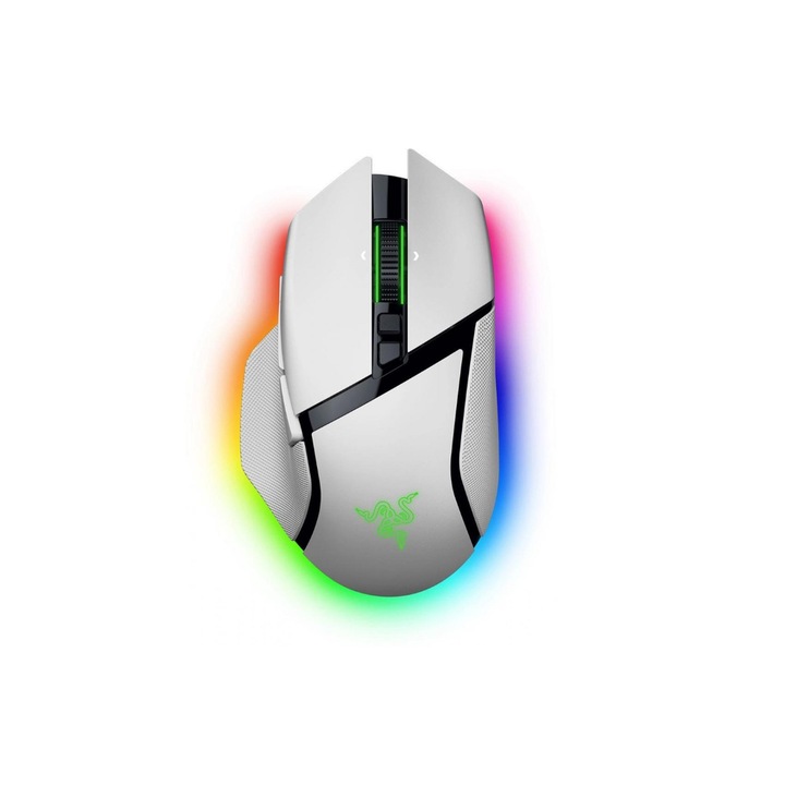 Мишка за гейминг Razer Basilisk V3 Pro 35K, Безжична, Bluetooth, Chroma RGB, 11 програмируеми бутона Бял