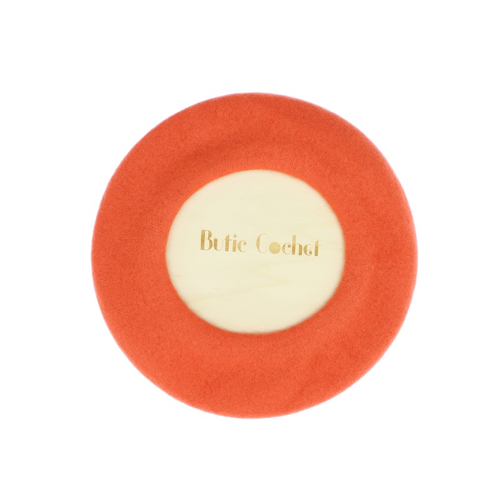 Bereta de dama, Buticcochet, lana, one size, Portocaliu - BSC703