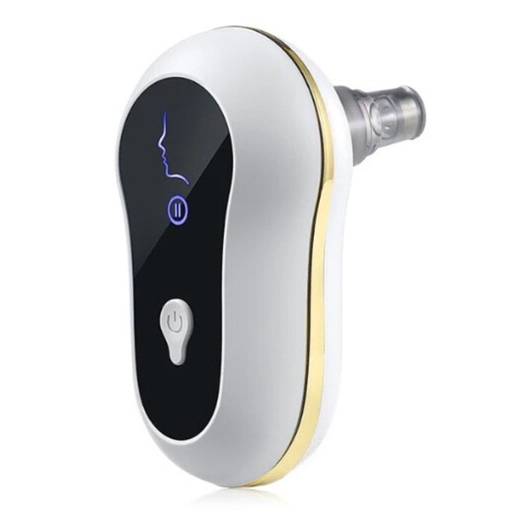 Készülék mitesszerek tisztítására, 5 fej, 1,6 W, 500 mAh, 5 V, fehér