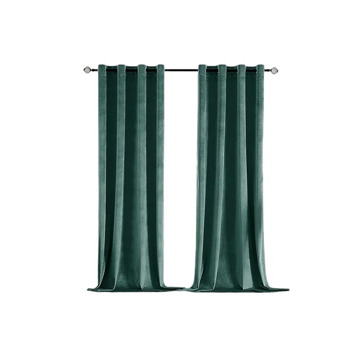 Perdele Opace Verde Inchis, 2 Bucati, 140x175 cm ENEMA - 5PED